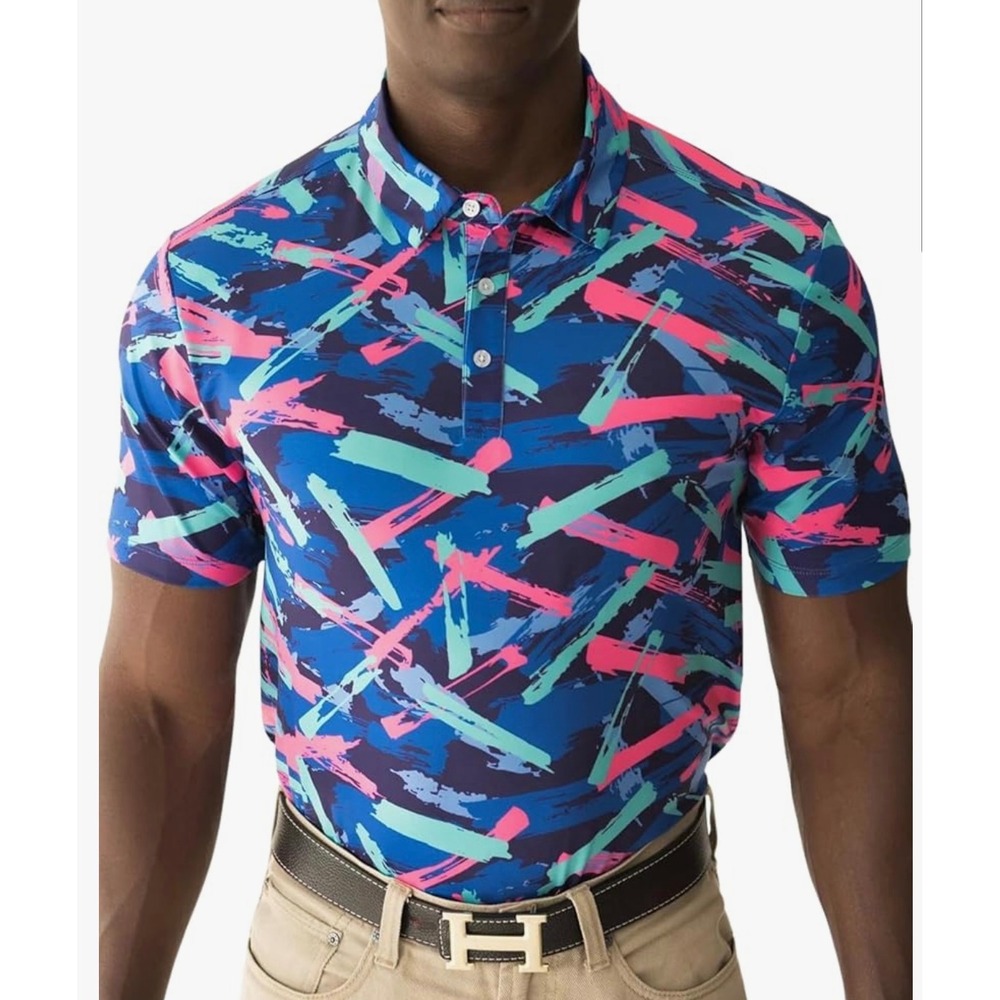 YATTA GOLF Men's Large 
Standout Performance Quick-Dry‎ Golf Polo Shirt